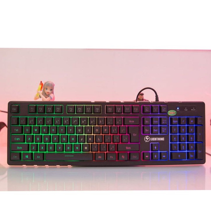 BÀN PHÍM GIẢ CƠ LIGHTNING AD 7700 LED RGB Rainbow