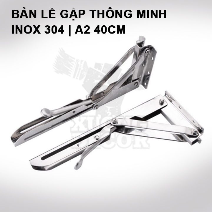 Bản lề gập inox kiểu 2 - Bản lề gập inox kiểu 2 thiết kế các giá kệ để đồ gập treo tường, bàn làm việc