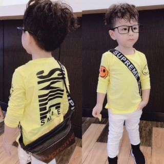 Áo mặt cười cho bé trai size dưới 14kg