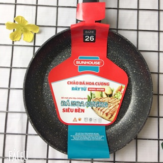 Chảo đá hoa cương đáy từ 🍳🍳 Sunhouse SFP26B