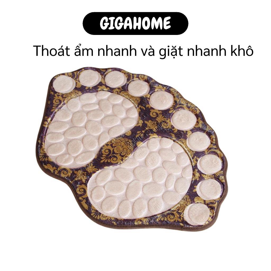 Thảm Lau Lót Sàn GIGAHOME Hình Bàn Chân 3D Massage Êm Ái, Thấm Hút Nước Tốt 40x60cm 8264