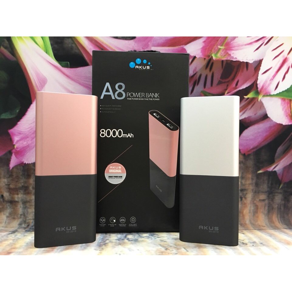 Pin Dự Phòng Chính Hãng Akus A8 8000mAh