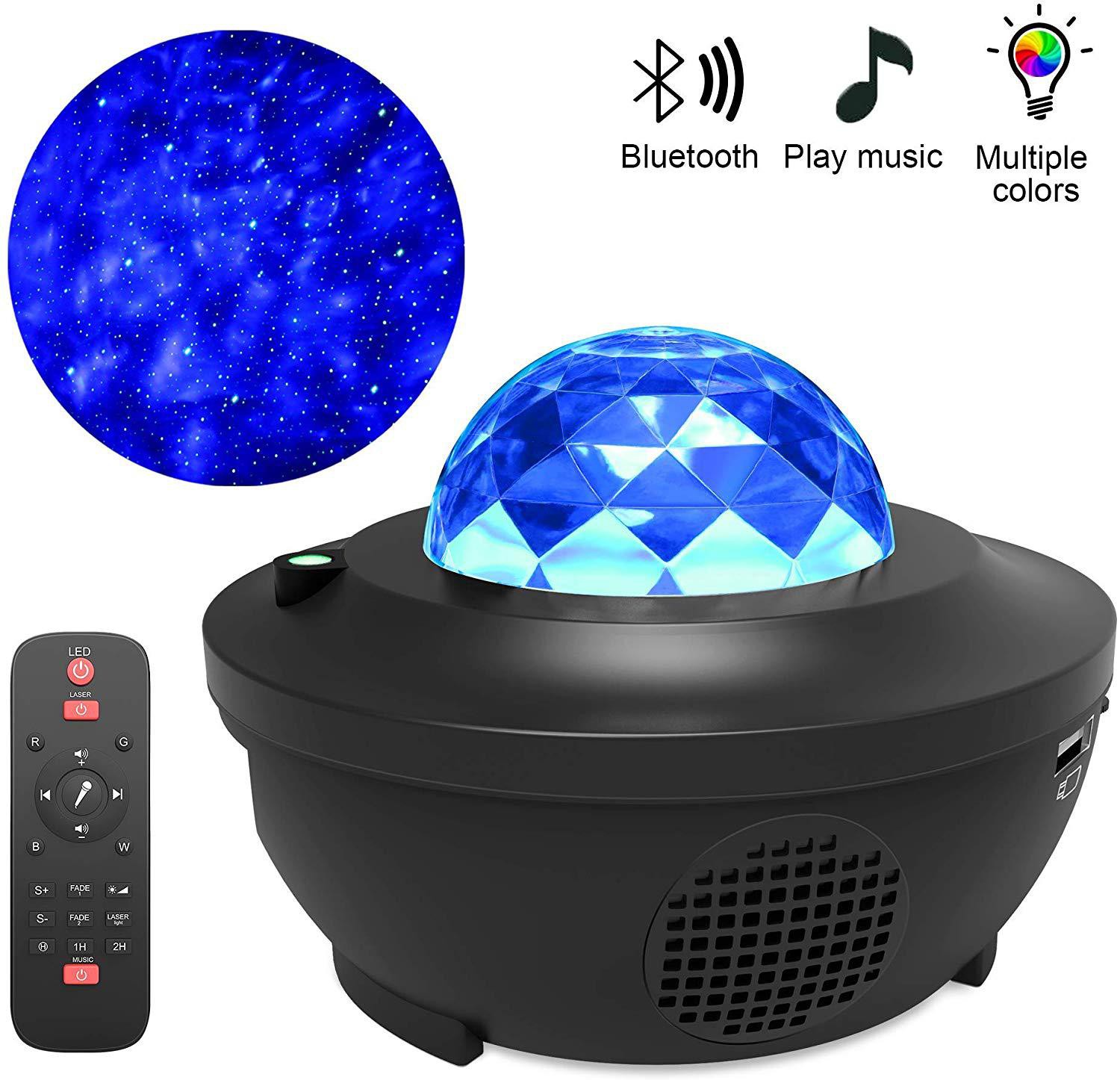 LED Colorful Starry Projector Blueteeth USB Voice Control Music Player Projection Lamp