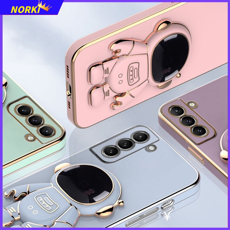 Ốp Điện Thoại Silicone Mềm Có Giá Đỡ Hình Phi Hành Gia Cho Samsung S22 S21 Plus Ultra S20FE S21FE