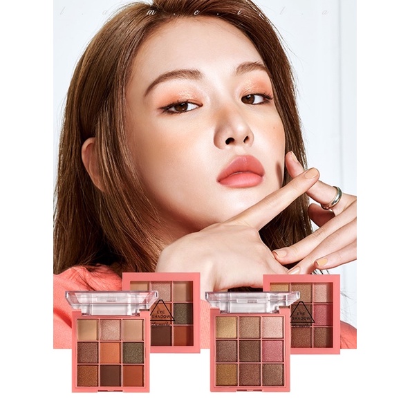 Bảng Phấn Mắt 9 Ô VUÔNG NUDE 3048 LAMEILA Nhũ Mắt eye shadows đủ tông kim tuyến lì lâu trôi mềm mịn chuẩn màu MÙI STORE