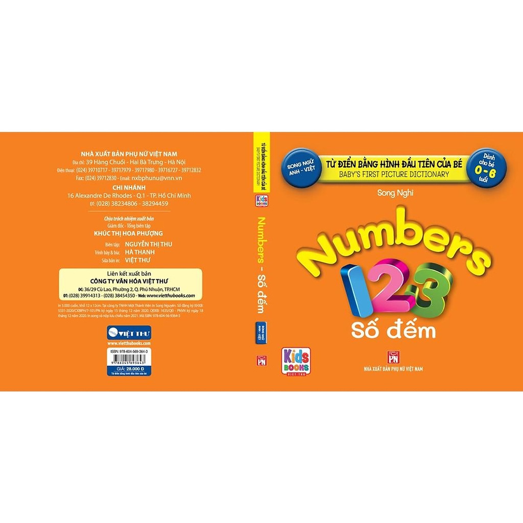 Sách - Baby'S First Picture Dictionary - Từ Điển Bằng Hình Đầu Tiên Của Bé - Số Đếm - Number