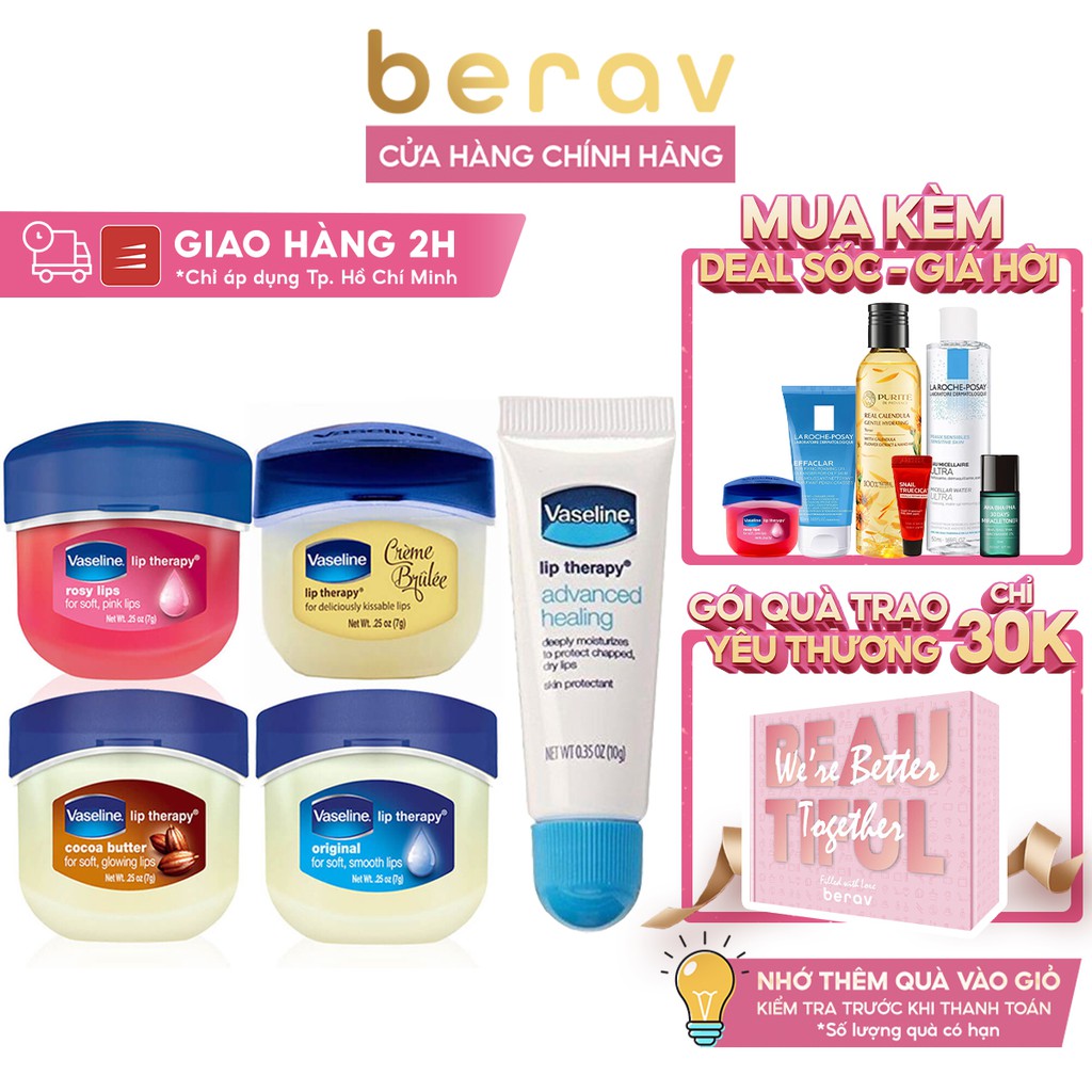 Sáp Son Dưỡng Môi Vaseline USA Mang Lại Làn Môi Mềm Mọng Tức Thì 7g / 10g