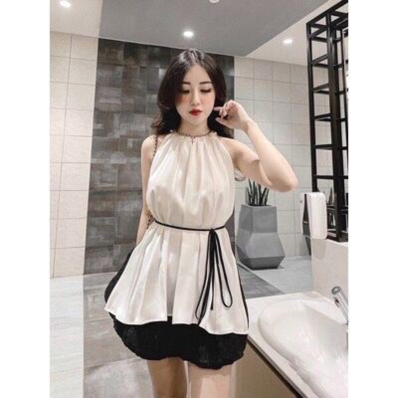 Set áo yếm cổ ngọc hot