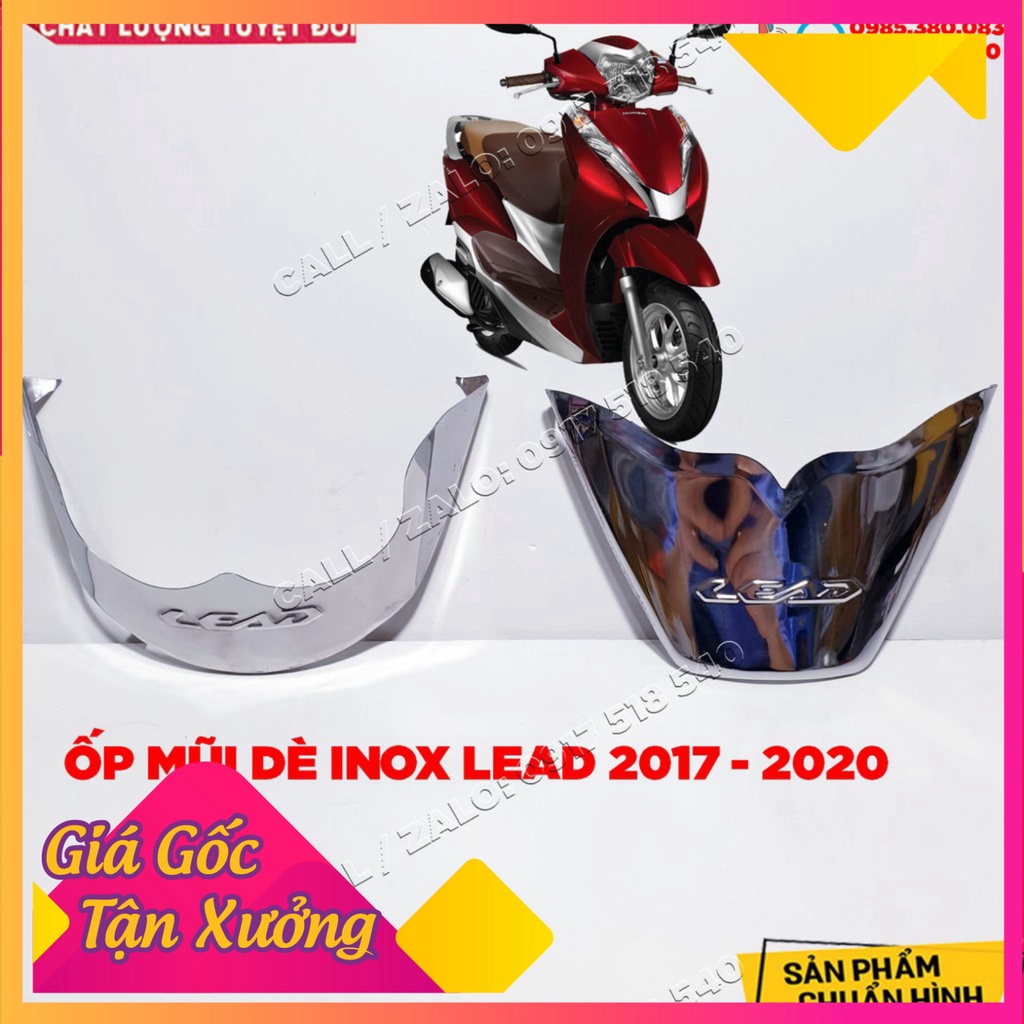 Ốp Mũi Dè Trước , Sau iNox Sh mode / Air Blade 2020 / Wave A / Wave Blade / Lead / Vision / Future Fi ( Gía 1 Cặp ) (Ảnh