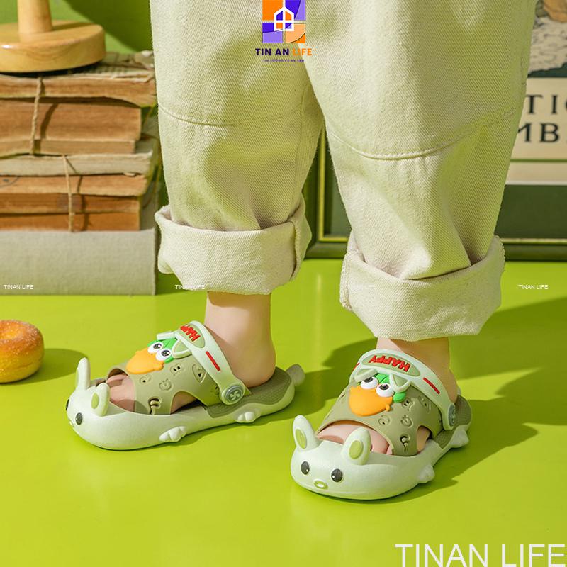 Dép Happy Có Quai Cho Bé 2-5 Tuổi, Êm Chân, Đi Dạo, Mang Trong Nhà, Bám Sàn Không Trơn Trượt
