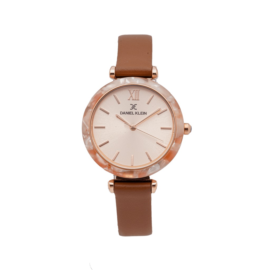 Đồng hồ Nữ Daniel Klein Stone Flower Brown Ladies DK5442