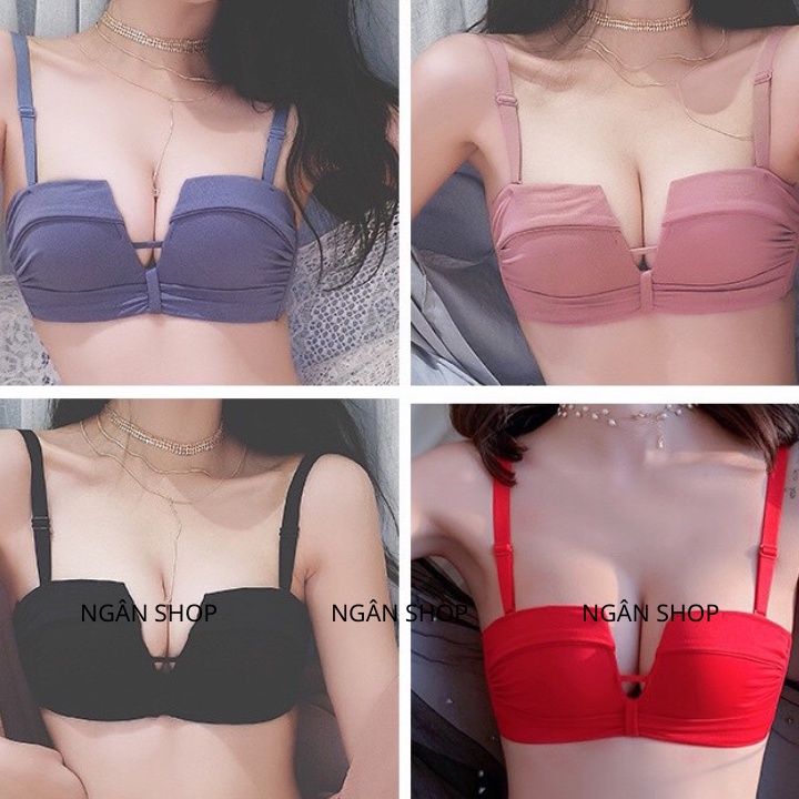 set nội y cao su siêu nâng ngực ,tạo khe.cúp ngang không gọng C1289