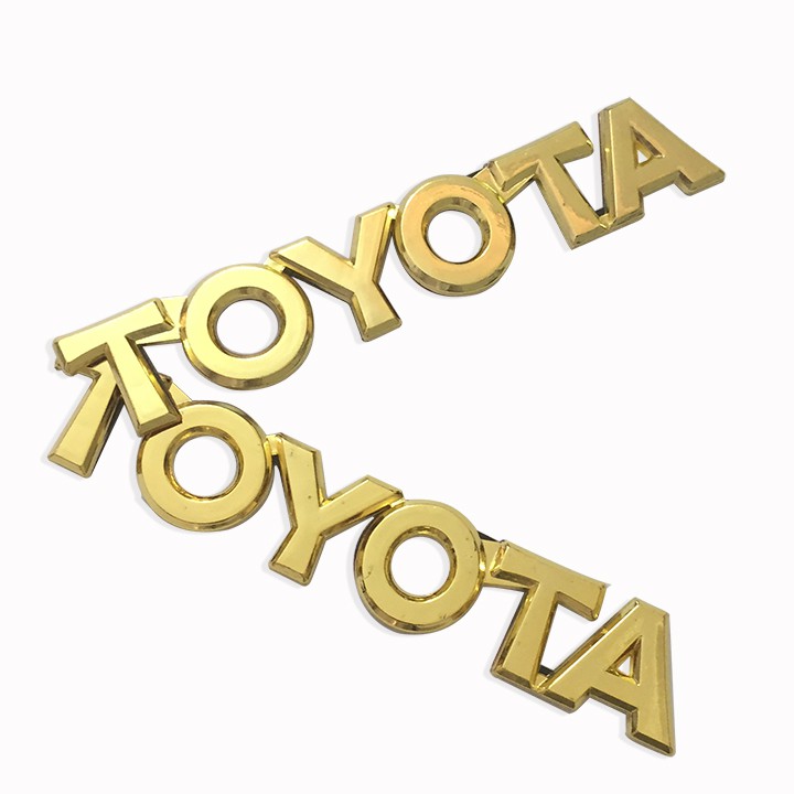 Tem Logo Chữ Nổi TOYOTA Trang Trí Xe Ô Tô T02