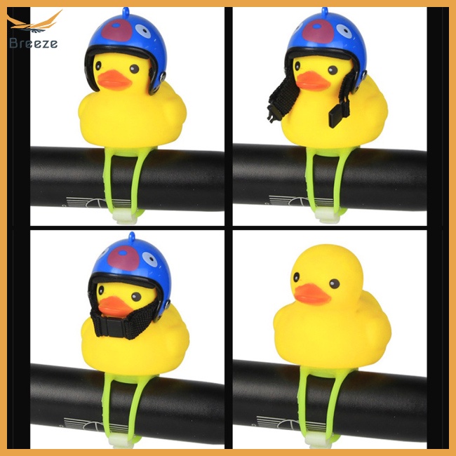 Chuông Xe Đạp Hình Vịt Đội Mũ Bảo Hiểm Tích Hợp Đèn Độc Đáo Dễ Thương