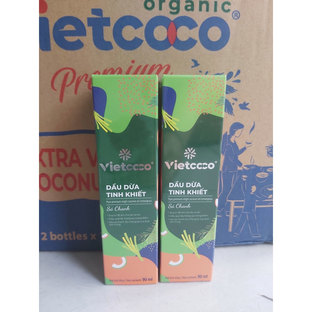 90ml - Dầu dừa tinh khiết sả chanh Vietcoco