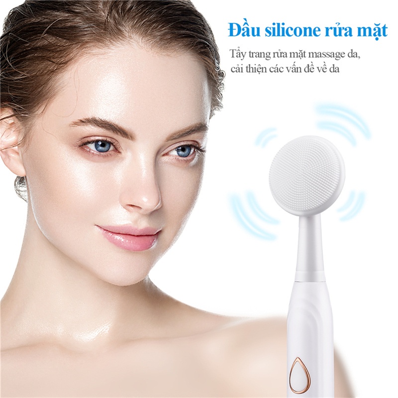Bàn chải điện Sonic Electric Toothbrush,máy rửa mặt kiêm mát xa 3 in 1 bản Plus 2022