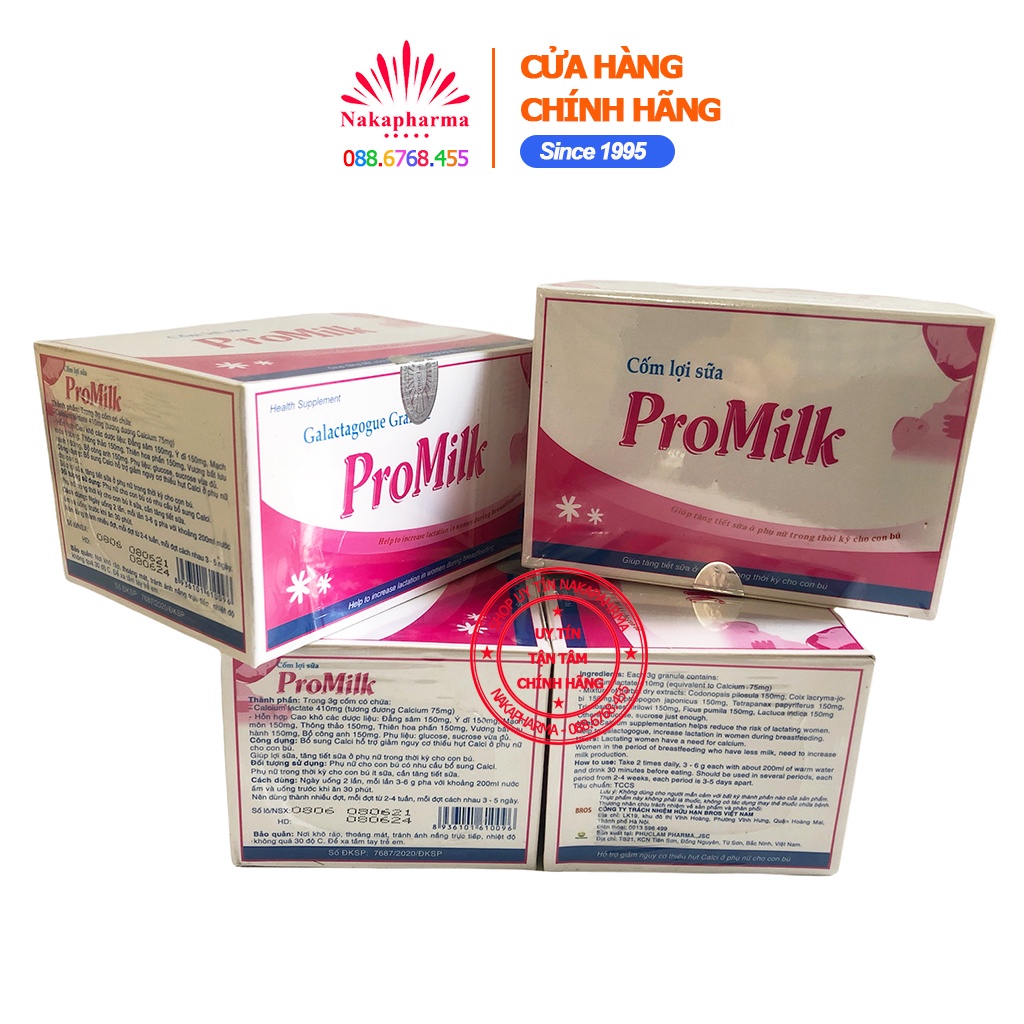 Cốm lợi sữa Promilk – Giúp tăng tiết sữa, chất lượng sữa, làm mát sữa, cung cấp dinh dưỡng và kháng thể cho bé