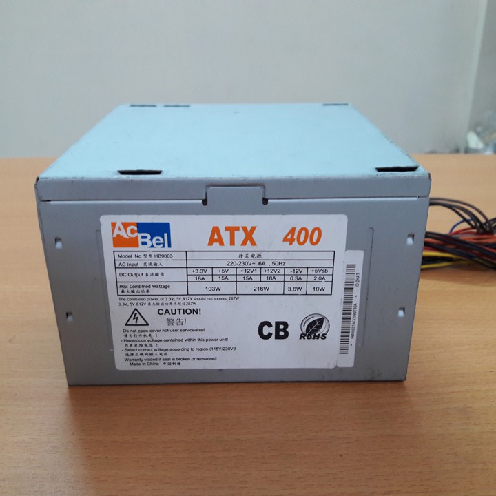 Nguồn công suất thực Acbel 400W cũ - PSU Acbel 400W công suất thực