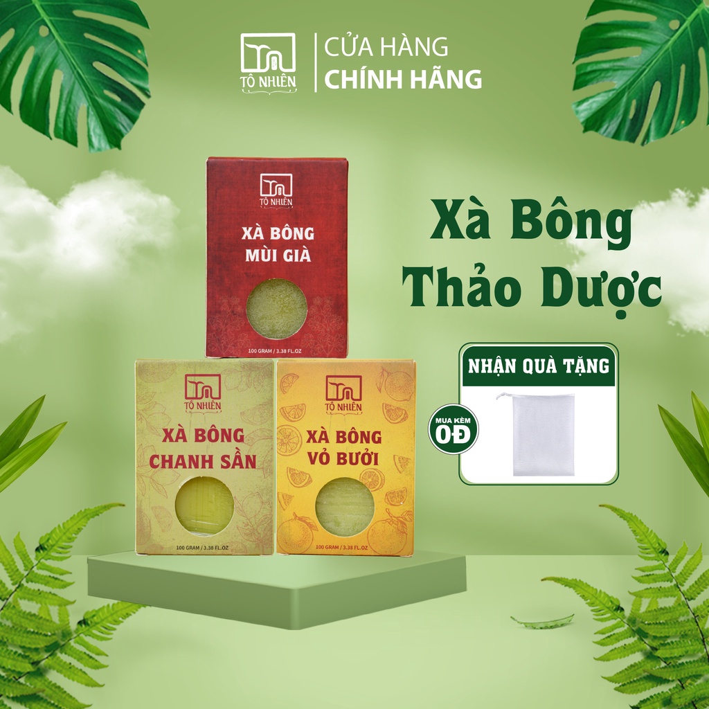 Xà bông thảo dược Tô Nhiên giảm mụn lưng giúp trắng da, ngăn ngừa viêm lỗ chân lông 100g | BigBuy360 - bigbuy360.vn