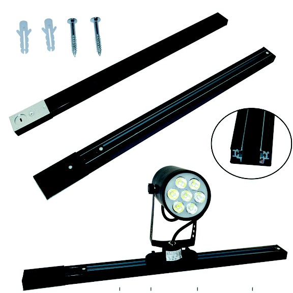 Thanh Ray Đèn Rọi 1m Sử Dụng Cho Đèn Rọi Ray Điện Áp 220V