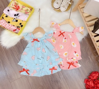 Combo bộ lanh lụa cánh tiên cho bé