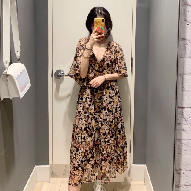 Đầm maxi zara hoa vô cùng đẹp sang trọng