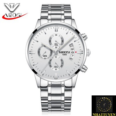 [CÓ VIDEO - ẢNH THẬT] (HUYỀN THOẠI) ĐỒNG HỒ NAM NIBOSI 2309T (1985) DÂY THÉP FULL BOX - STYLE DOANH NHÂN | BigBuy360 - bigbuy360.vn
