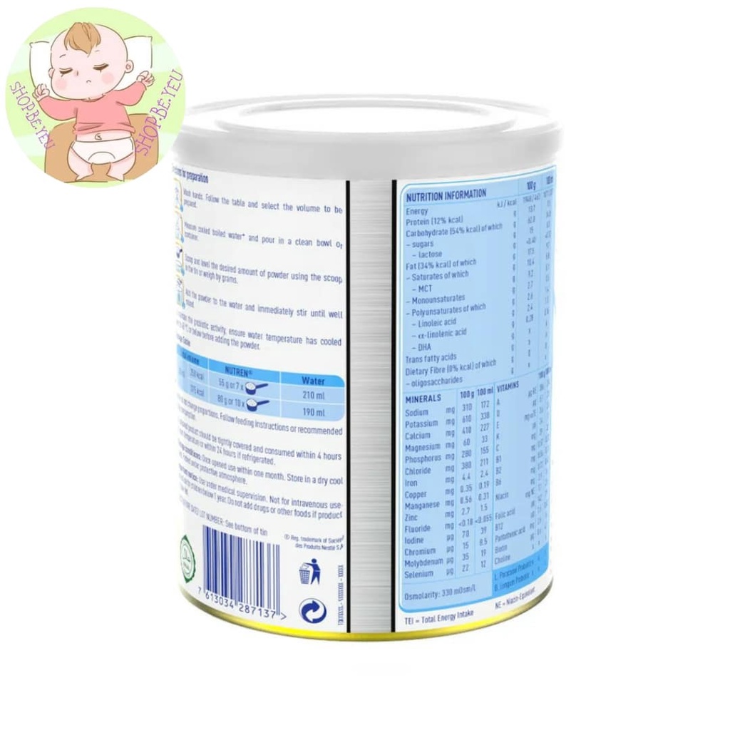 Sữa bột Nutren Junior cho trẻ từ 1-12 tuổi 850g