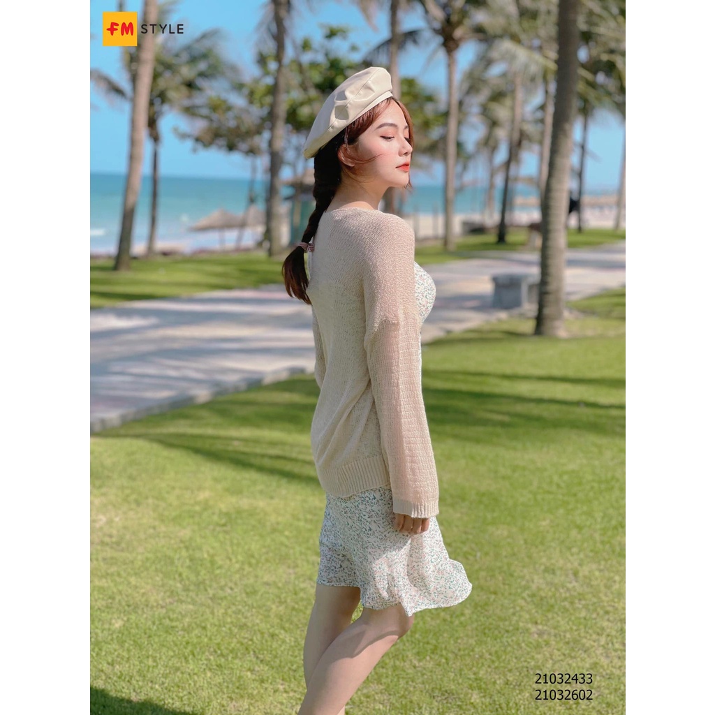 Áo khoác cardigan FM Style chất len lưới mỏng nhẹ 205040043