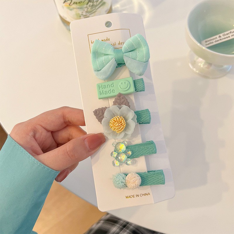Set 5 kẹp tóc cho bé phong cách Hàn Quốc BQSHOP