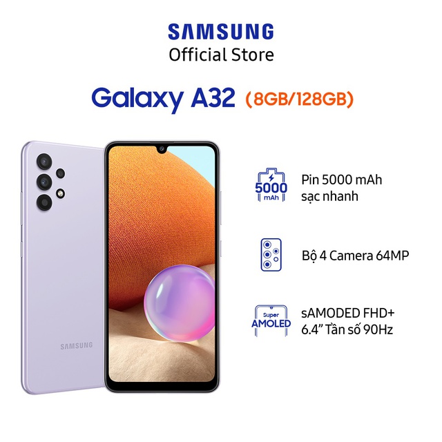[Mã ELMALL1TR giảm 5% đơn 3TR] Điện Thoại Samsung Galaxy A32 (128GB/8GB) - Hàng Chính Hãng | BigBuy360 - bigbuy360.vn