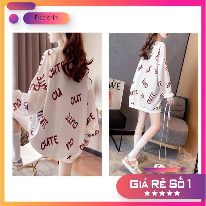 Áo Sweater Nỉ Trắng 🦋 FREE SHIP 🦋 Hình Cô Bé CUTE  Áo Thun Nỉ Da Cá Dài Tay In Hình 3D Kiểu Dáng Rộng Mặc Cực Yêu | BigBuy360 - bigbuy360.vn