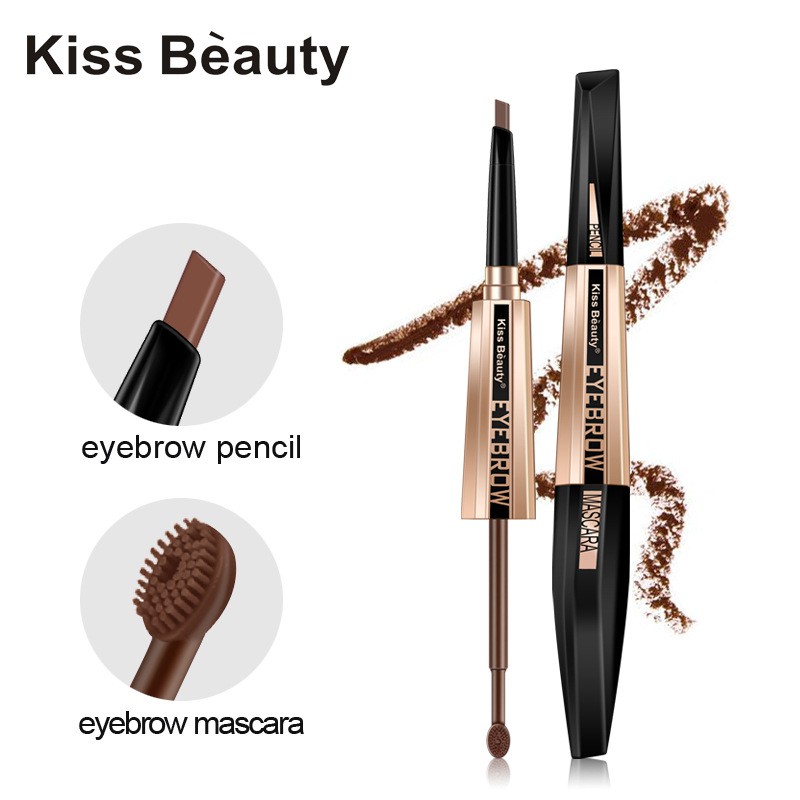 Bộ mascara chân mày và chì kẻ mày Kiss Beauty chuyên nghiệp và thời trang cho phái đẹp | BigBuy360 - bigbuy360.vn