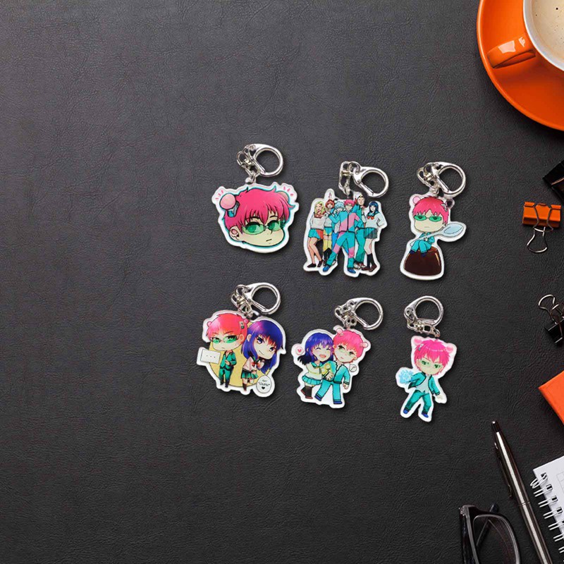Móc Khóa Nhựa Acrylic Họa Tiết Hoạt Hình Anime The Disastrous Life Of Saiki K. Saiki Kusuo
