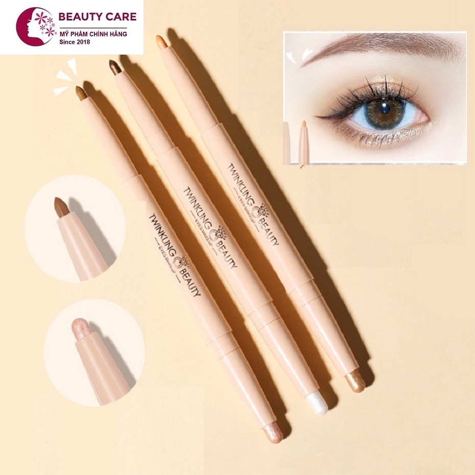 Chì Kẻ Bọng Mắt Nhũ Mắt Highlight 2 Đầu WODWOD Twinkling Beauty W914