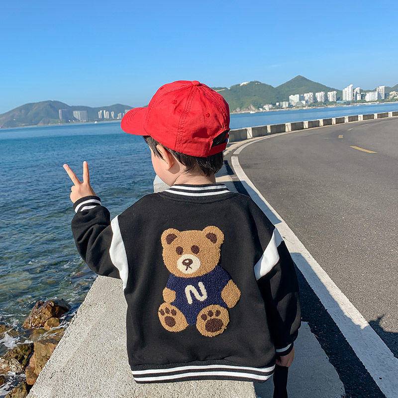 Hàng Mới Về [Hàng Mới Về] Áo Khoác Bóng Chày Bằng Cotton Nguyên Chất Chống Gió Mùa Xuân Thu Phong Cách Hàn Quốc Dễ Phối Đồ Cho Bé Gái