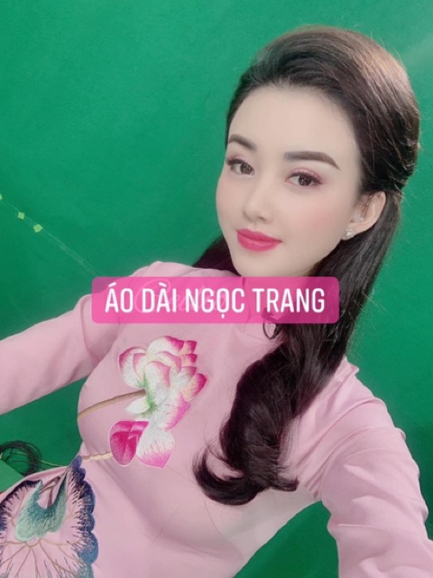 Áo dài lụa Tây Thi thêu tay kèm Quần