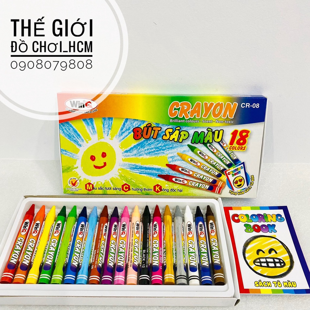 [HÀNG TỐT-18 MÀU] Bút sáp màu WINQ