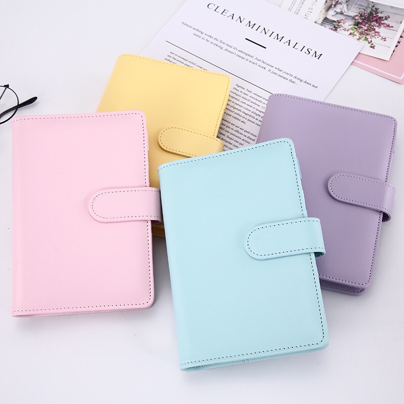 Sổ Còng Da A6  6 Lỗ Siêu Đẹp Nhiều Màu Sổ Còng Planner,sổ tiết kiệm, chi tiêu cá nhân