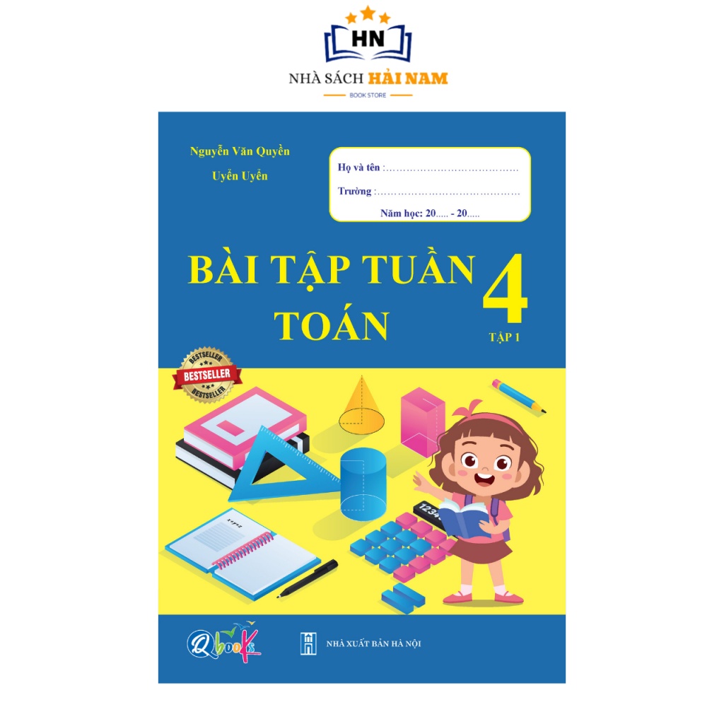 Sách - Bài tập tuần toán 4 tập 1 QBOOKS 1 cuốn