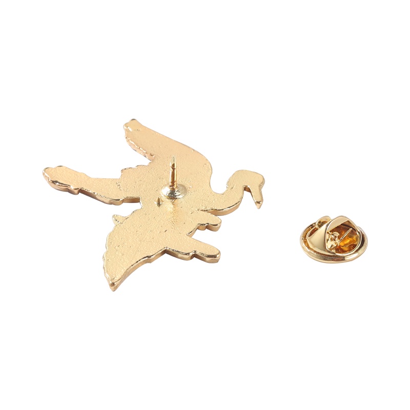Huy hiệu cài áo QIHE JEWELRY thiết kế hình hồng hạc/ cá voi hoạt hình đáng yêu