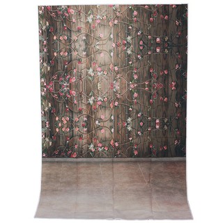 3x5ft Vinyl Wood Grain Flower Photography Backdrop Background Studio Props HOT