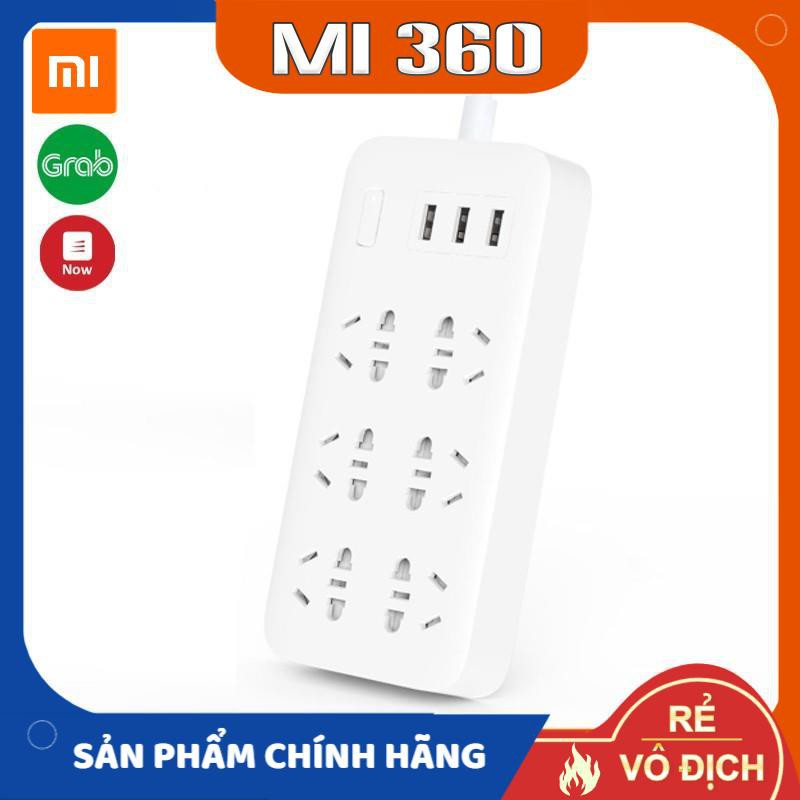 Ổ Cắm Điện Xiaomi Powerstrip 6 Holes 3 USB Chính Hãng