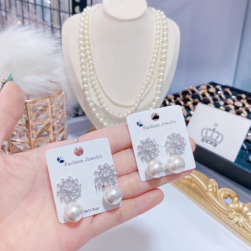 Bông tai khuyên tai tai bạc 925 nhiều mẫu