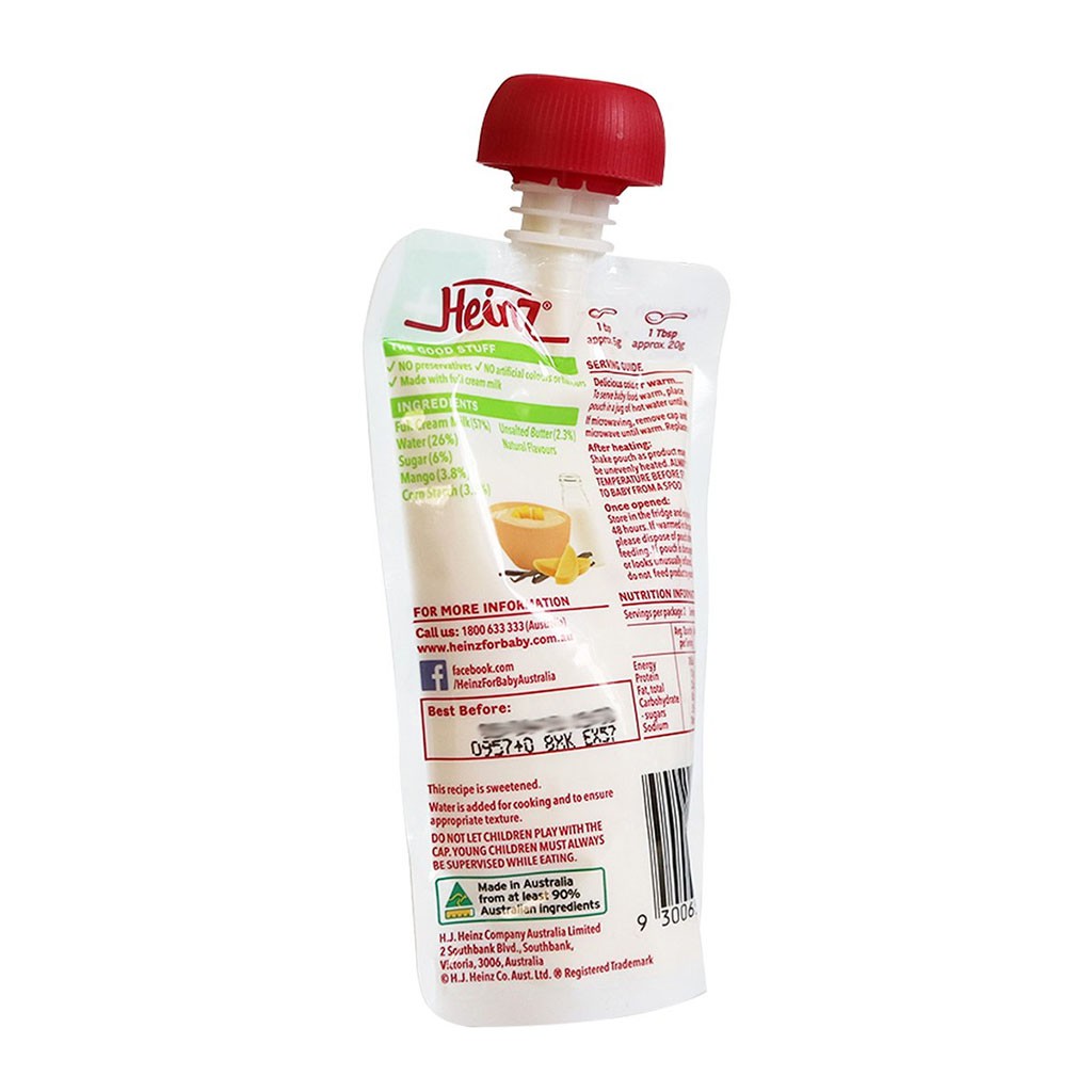 heinz mango and vanilla custard