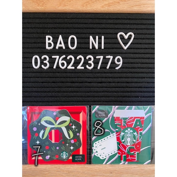 Thẻ Starbucks US Xmas - Phiên bản giáng sinh 2021