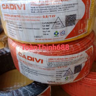 Dây điện đơn CV1.0 Cadivi 100m