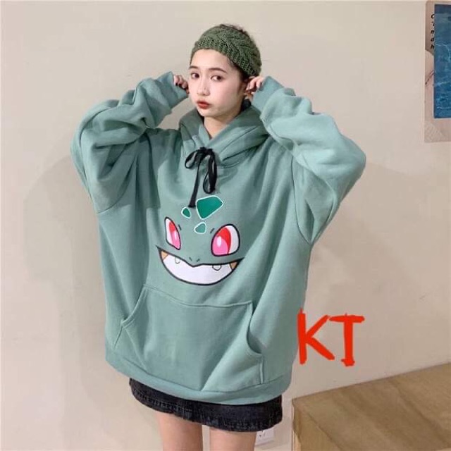 Áo hoodie nỉ mũ túi bụng mặt cảm xúc hoạt hình dễ thương