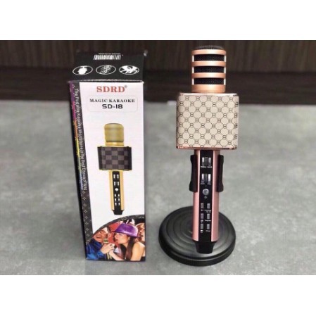 Micro Karaoke Bluetooth SD-18 Có Tiếng Vỗ Tay, Reo Hò - Hàng Chất Lượng Chỉnh Bass, Tress, Echo- BH 3 Tháng- Mic Karaoke