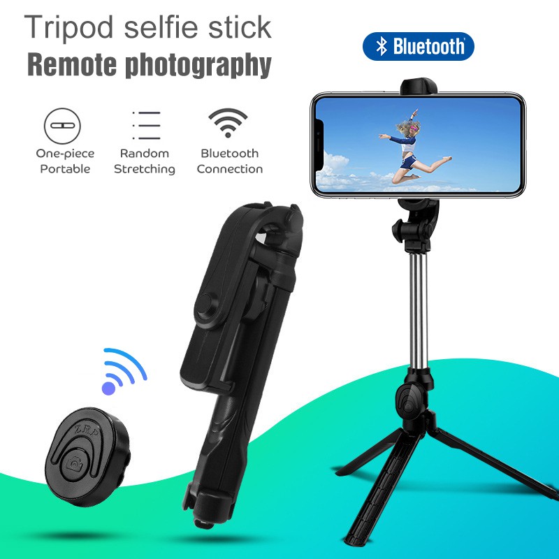 Gậy selfie XT10 kết nối bluetooth có thể làm chân đế kèm điều khiển từ xa | BigBuy360 - bigbuy360.vn